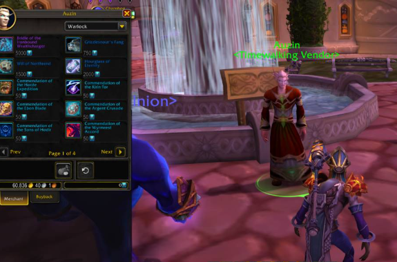 wow classic timewalking vendor